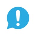 Blue exclamation mark icon. Hazard warning symbol Royalty Free Stock Photo